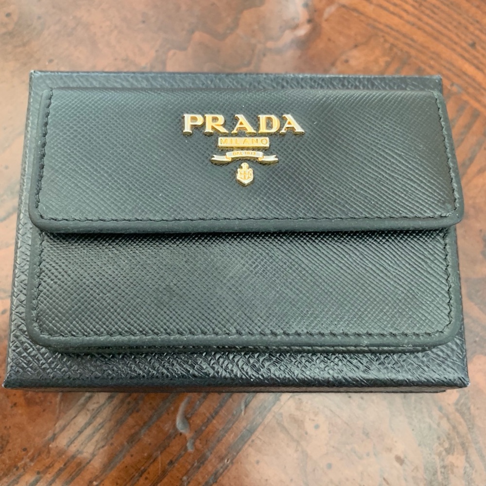 Prada Leather Business Card Holder
